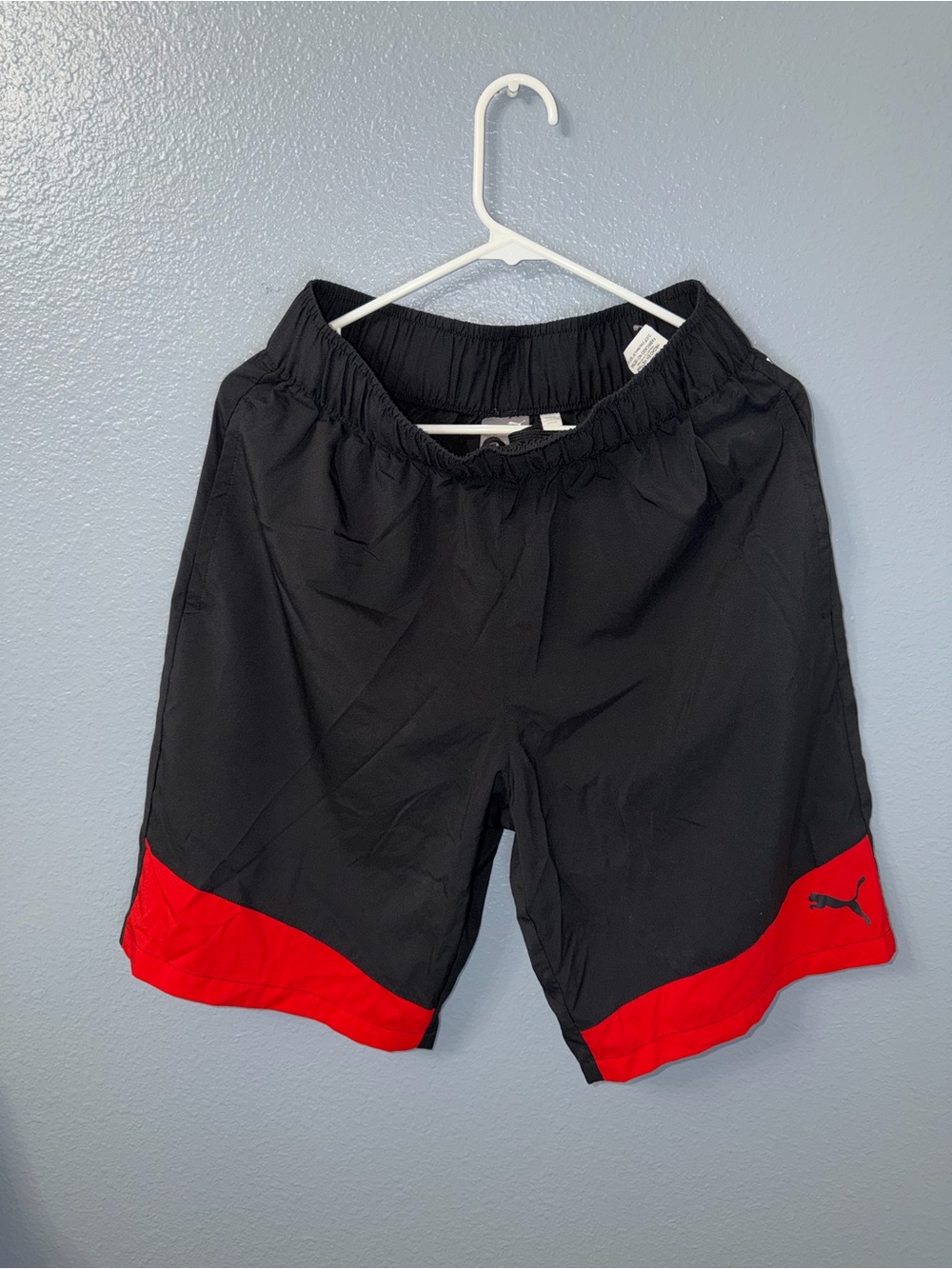 Puma Black Shorts with White Logo Accent